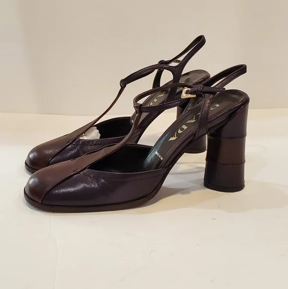 Prada | Shoes | Prada Purple Brown Tstrap Mary Jane Pumps